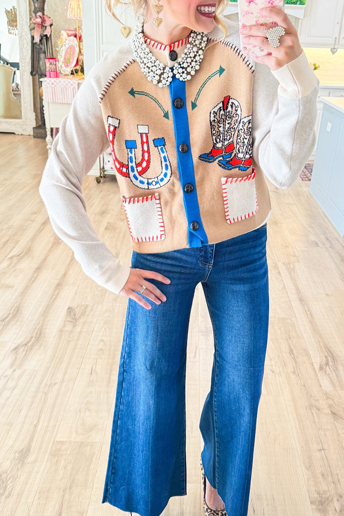 Western Embroidery Detail Cardigan
