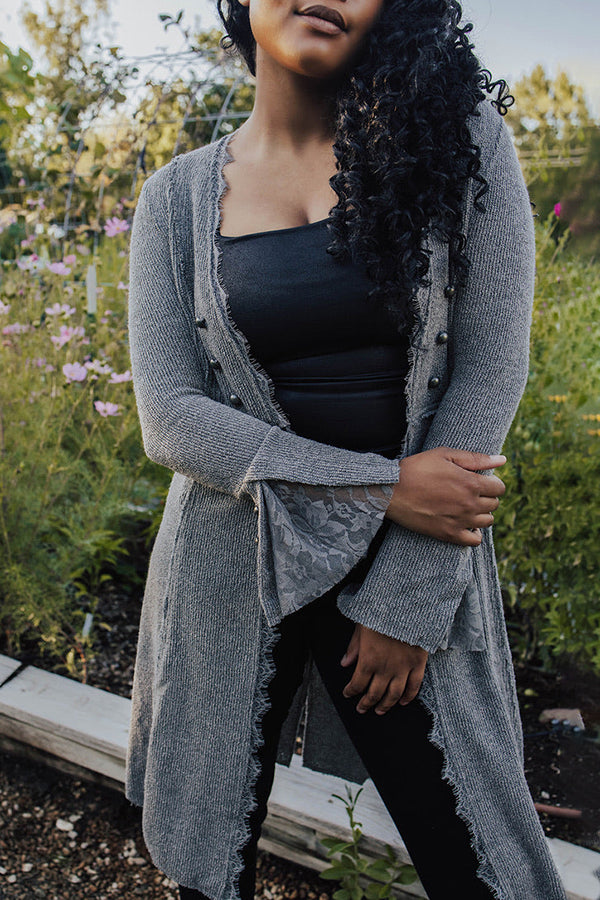 Double Breasted Jodi Knit Long Cardigan