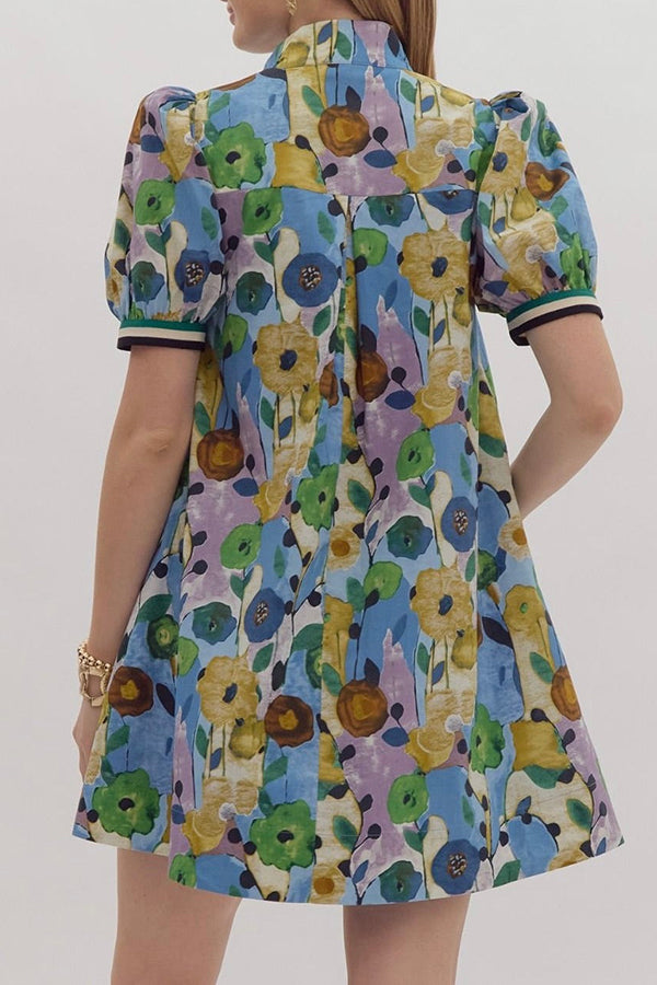 Floral Pocket Mini Dress