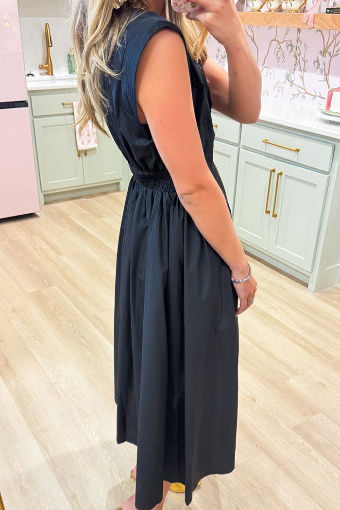 V-Neck Zip Up Dress