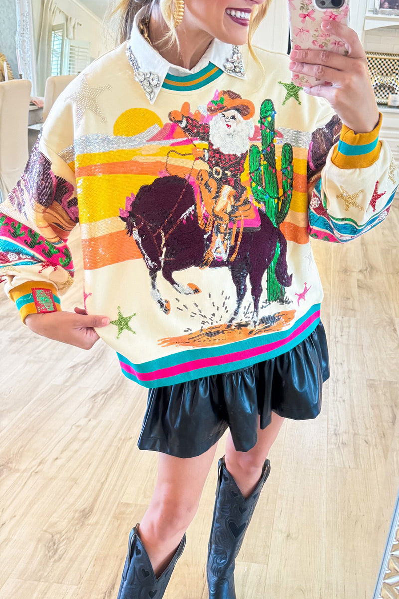 Vintage Cowboy Santa Sweatshirt