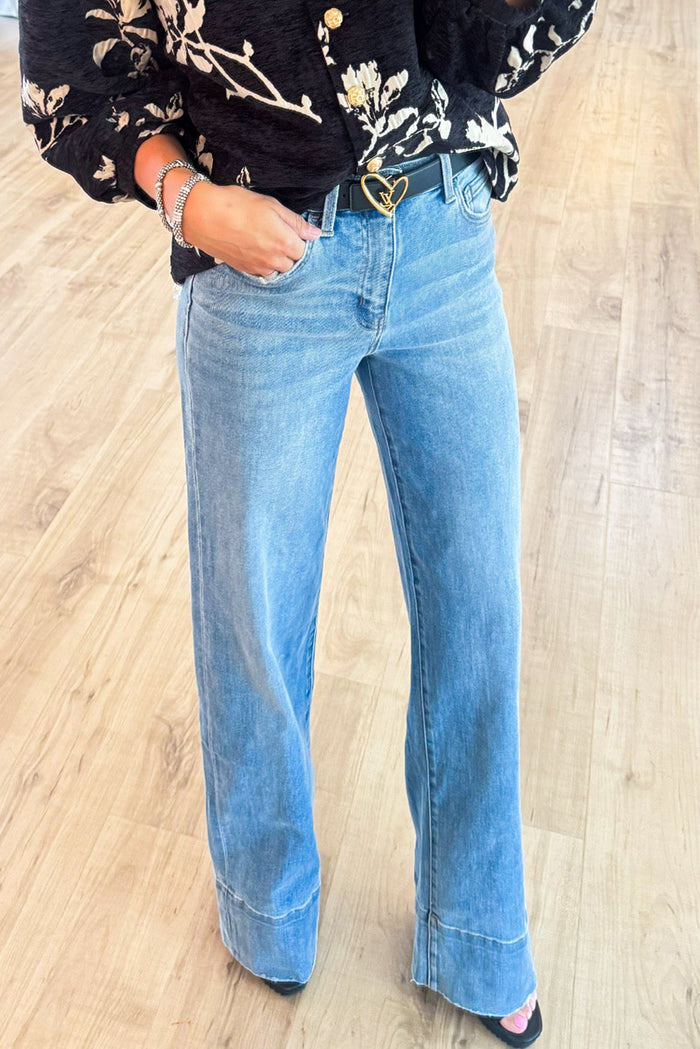 Denim High Rise Trouser Jeans