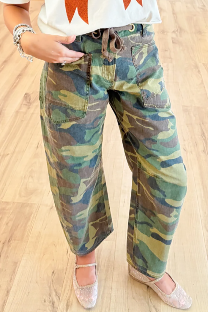 Risen Camo Barrel Jeans