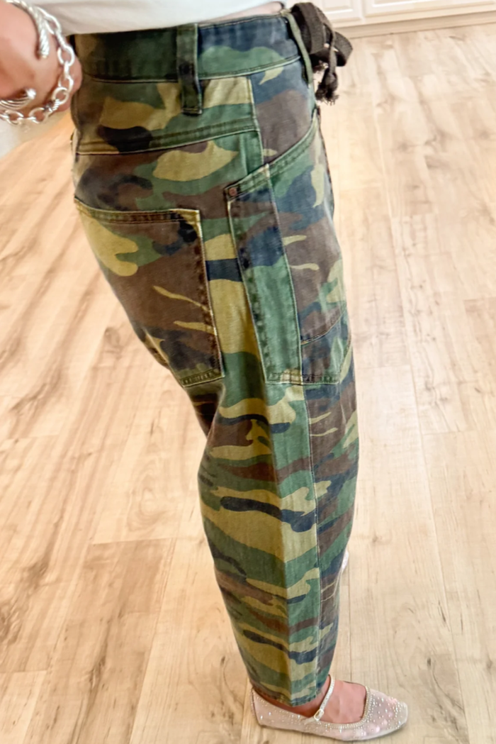 Risen Camo Barrel Jeans