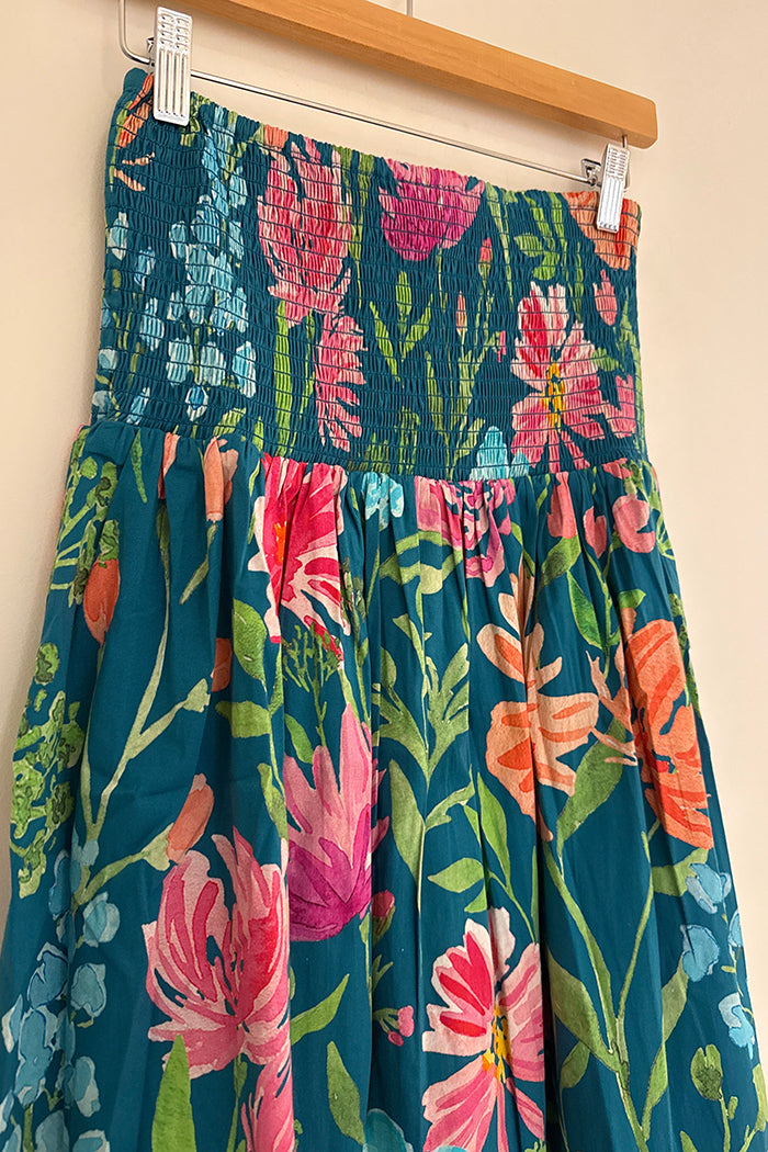 Bold Botanical Print Skirt