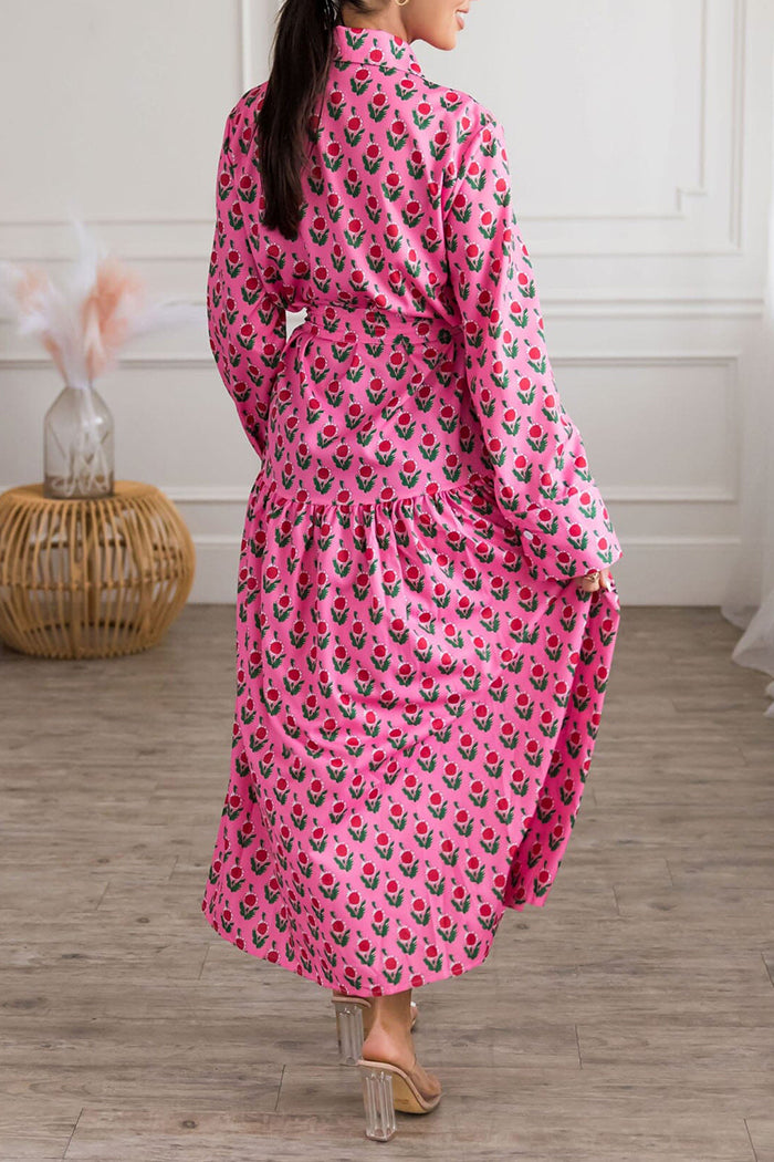 Floral Tie Detail Maxi Dress
