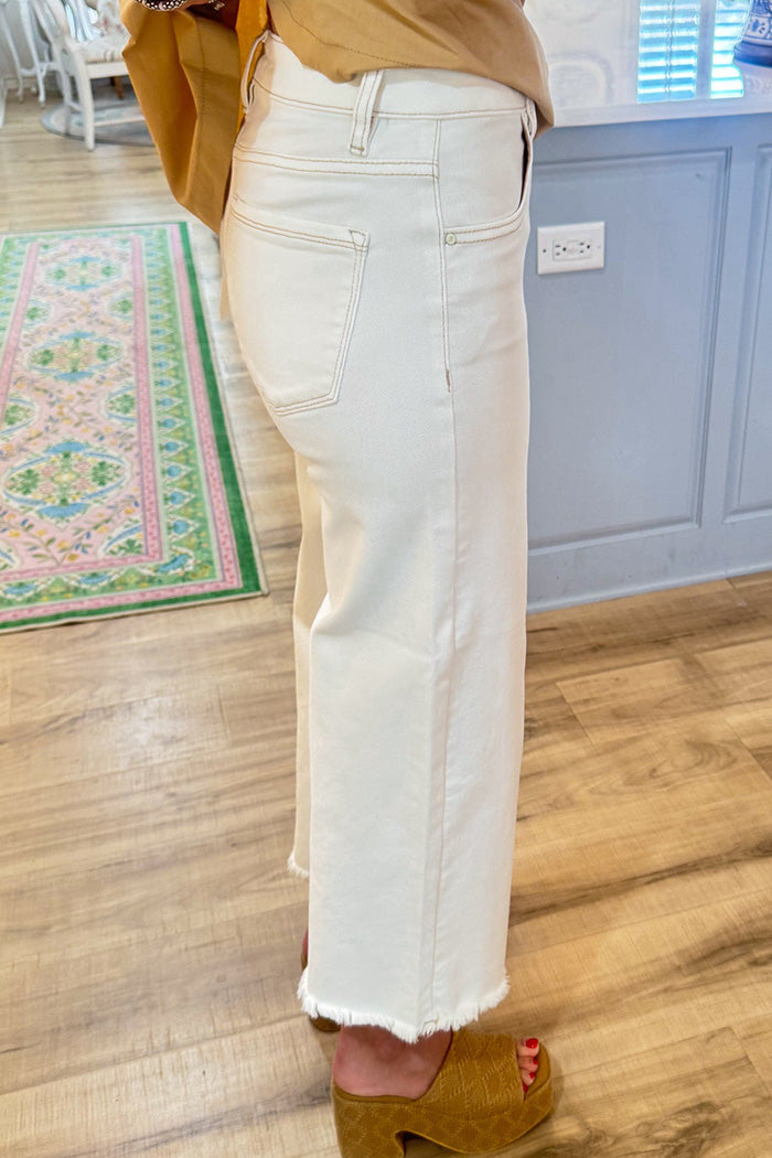 High Waisted Cropped Jeans