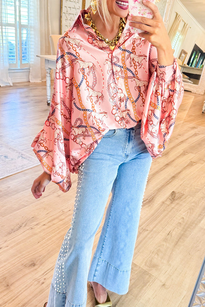 Long Sleeves Button Blouse