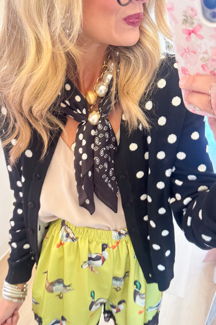 Polka Dot Long Sleeves Cardigan