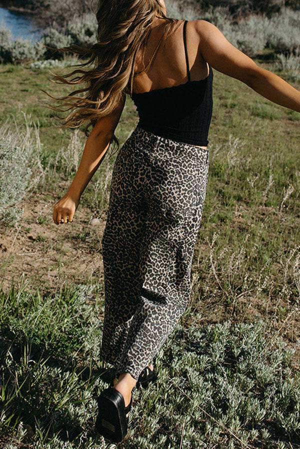 Casual Leopard Barrel Jeans