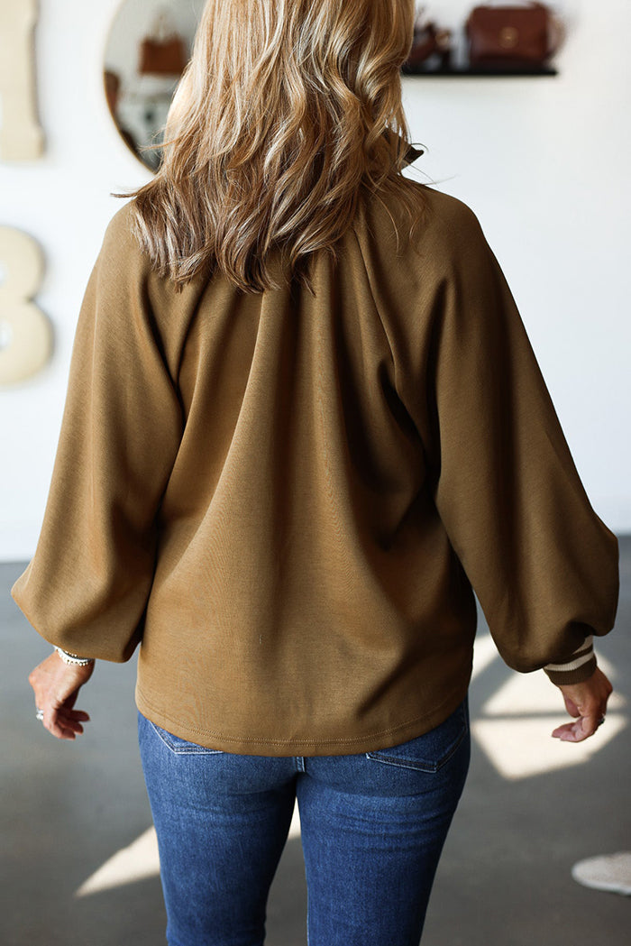 Quarter Zip Long Sleeve Top