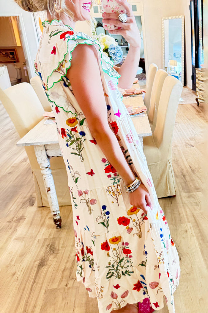 Floral Ruffle Tiered Maxi Dress
