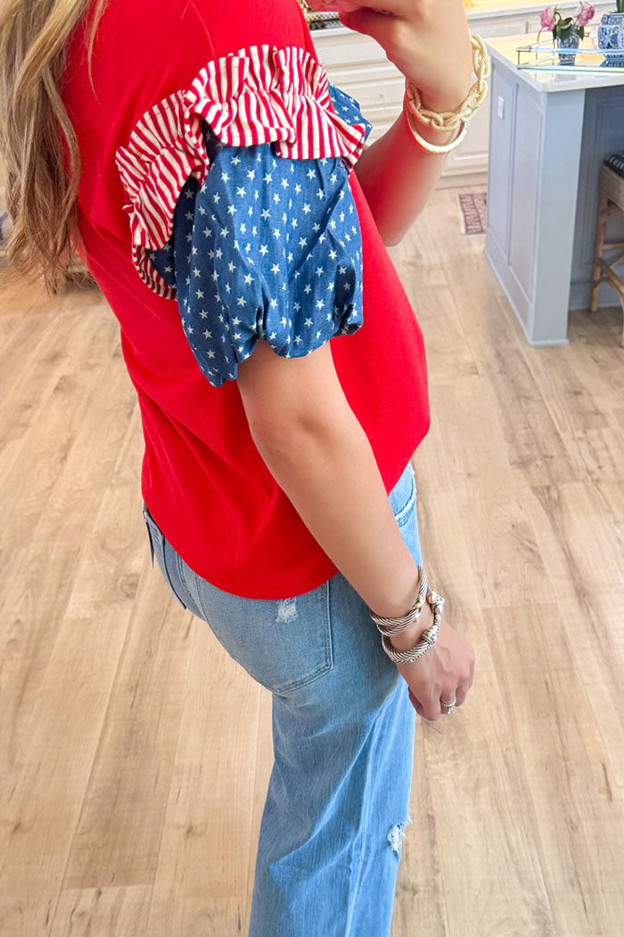 Casual Puff Sleeve Top