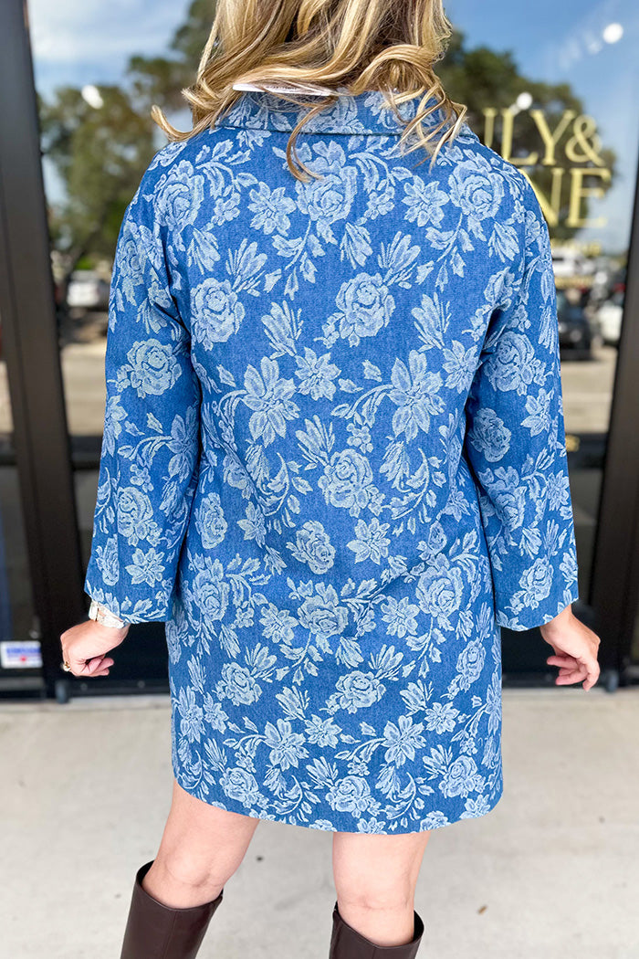 Pocketed Floral Loose Fit Dress