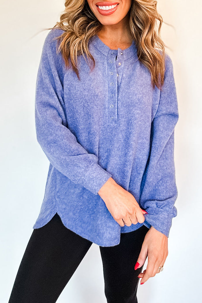 Casual Marled Knit Top