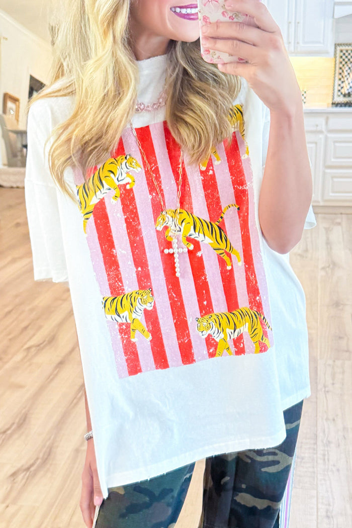 Stripe Tigers Graphic Tee