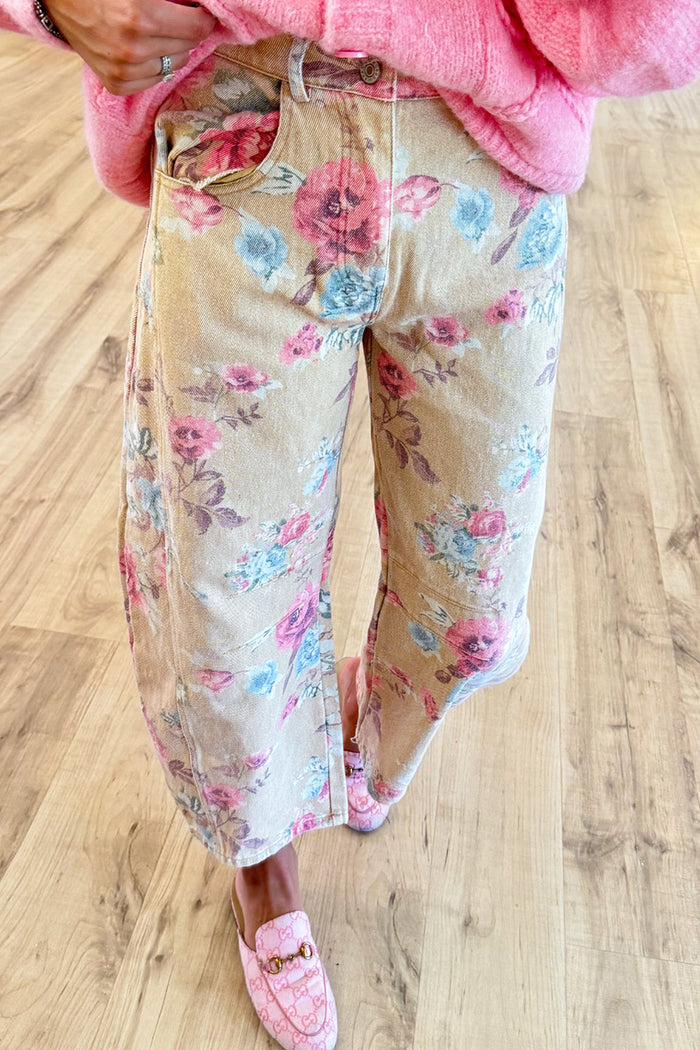 Rose Garden Barrel Jeans