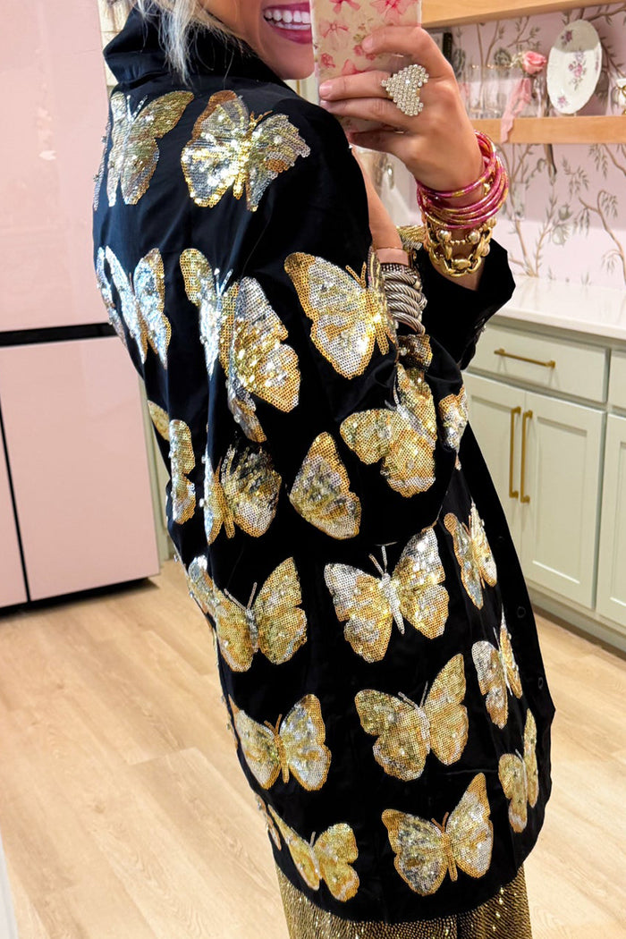 Casual Gold Butterfly Jacket