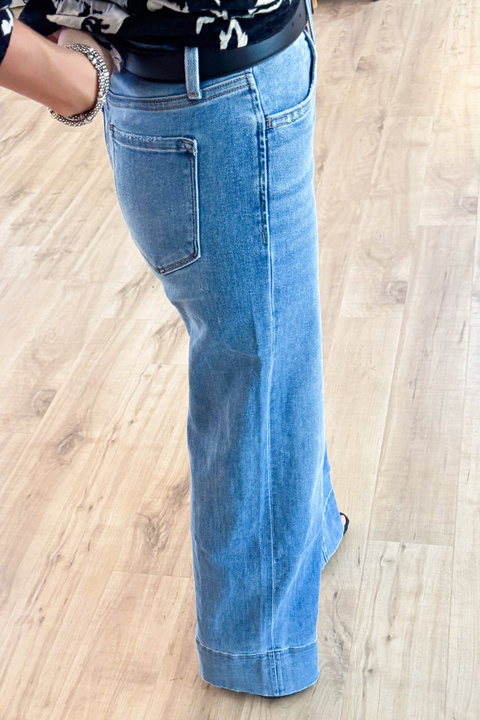 Denim High Rise Trouser Jeans