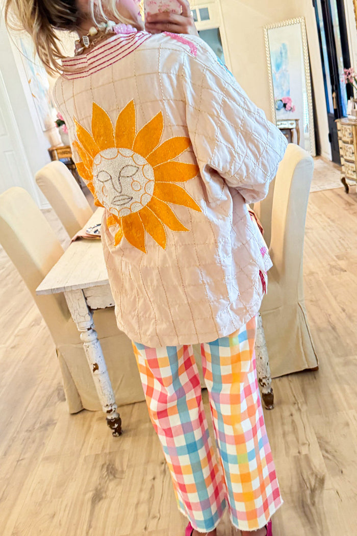 Natural Multi Beaded Kimono