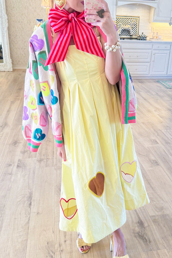 Heart Cut Out Midi Dress