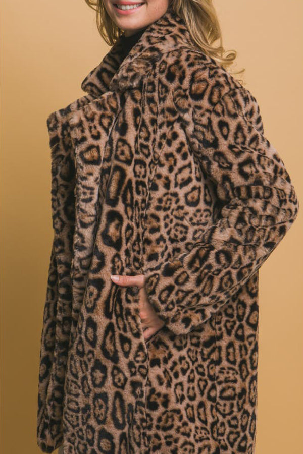 Leopard Faux Fur Jacket