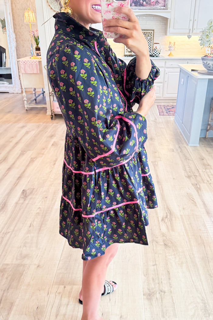 Flower Long Sleeve Dress
