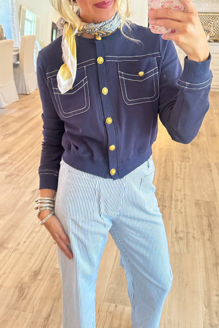 Casual Long Sleeves Button Cardigan