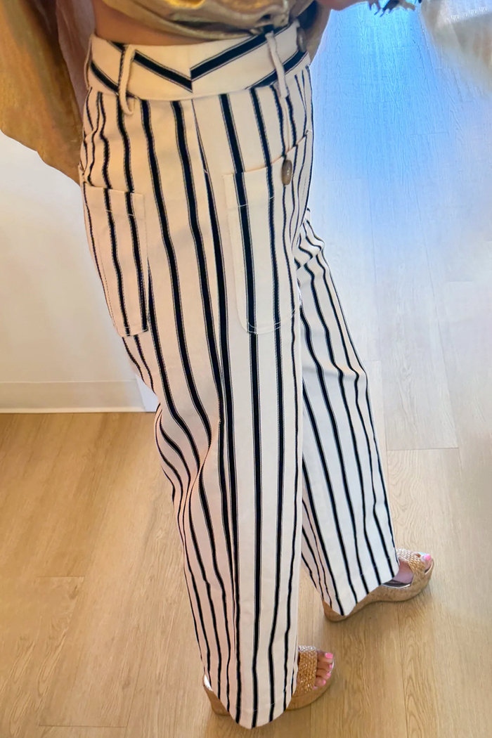 Black And White Stripe Pants