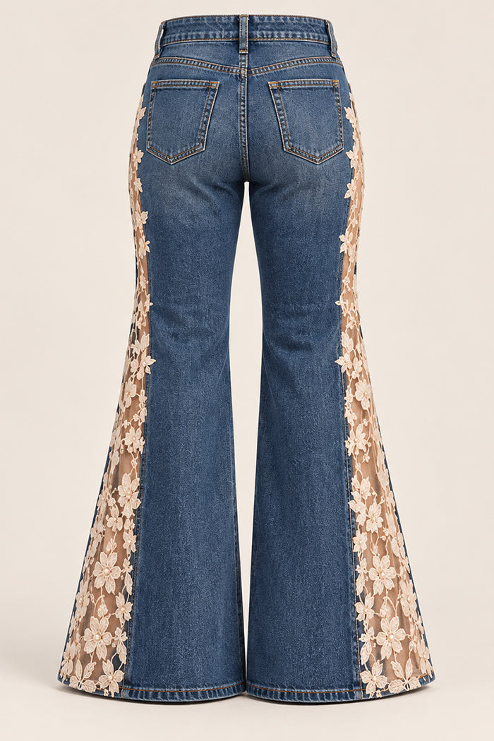 Wildflower Lace Flare Jeans
