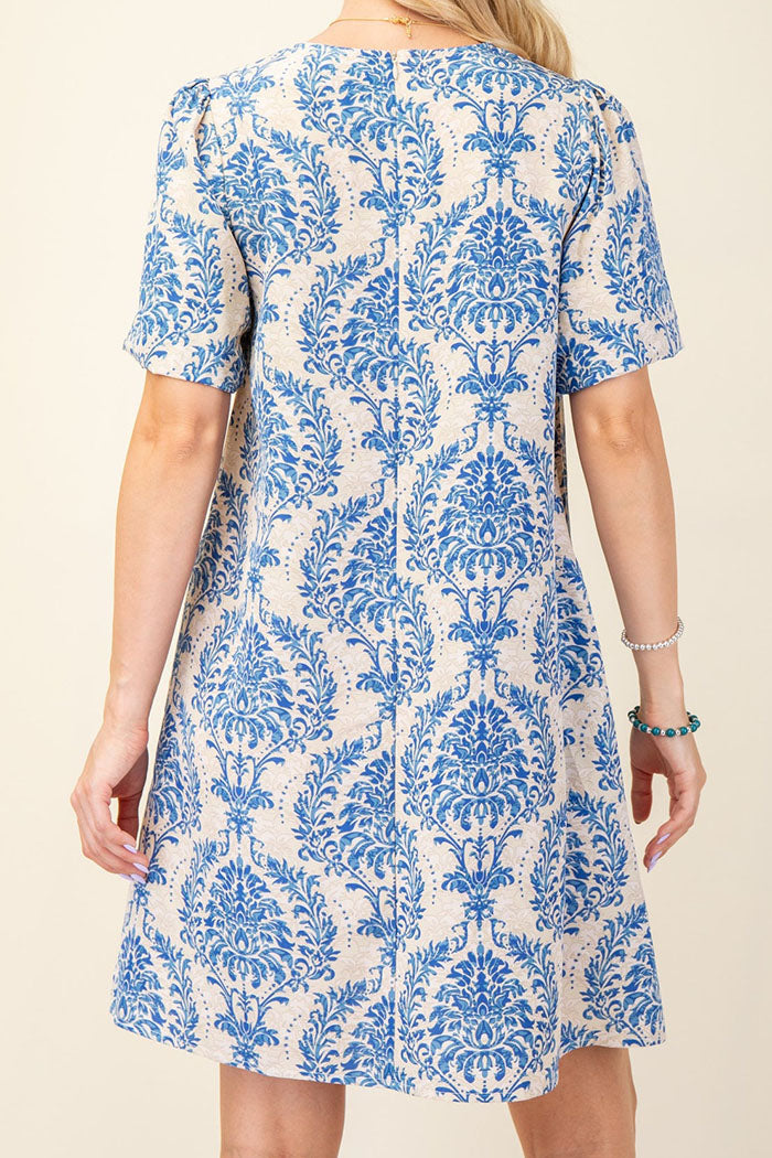 Back Zipper Closure Pocket Dress