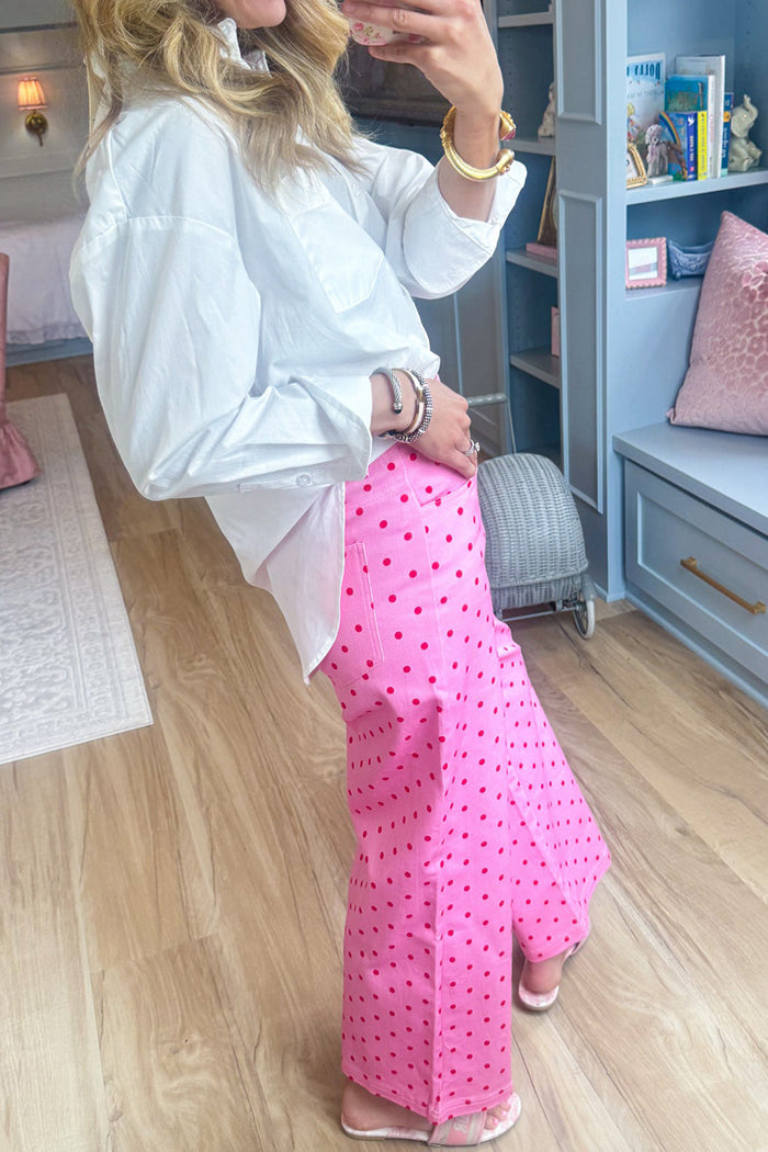 Polka Dot Wide Leg Pants