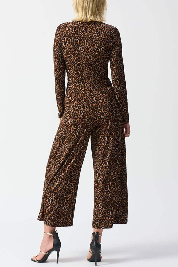 Casual Leopard Print Jumpsuit