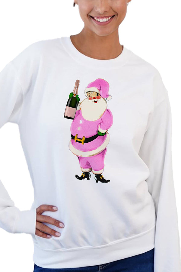 Champagne Santa Crewneck Sweatshirt