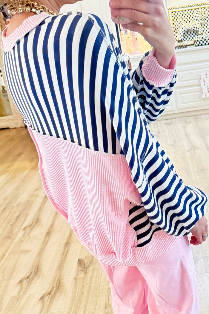 Striped Oversized Knit Top