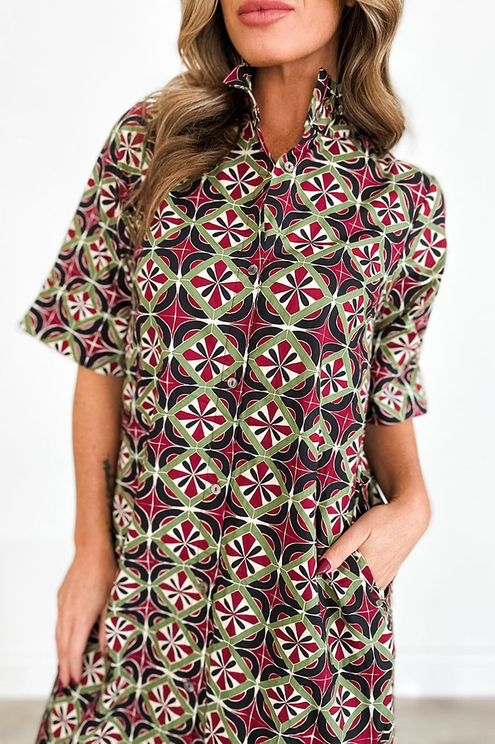 Short-Sleeve Pocket Maxi Dress