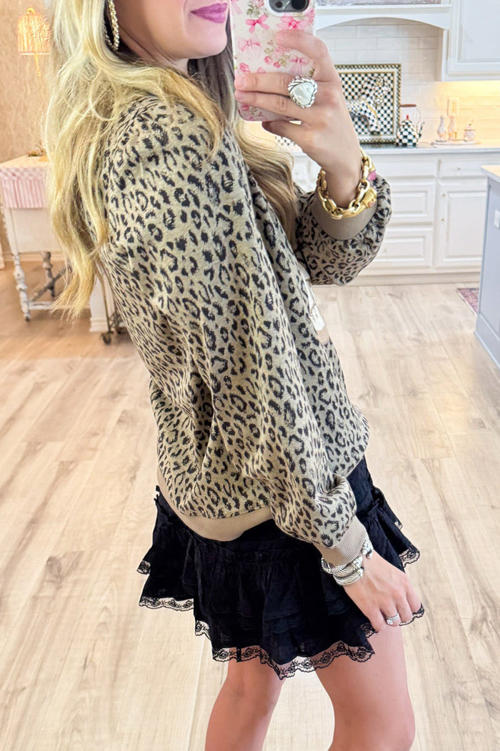 Casual Leopard Bear Sweatshirt