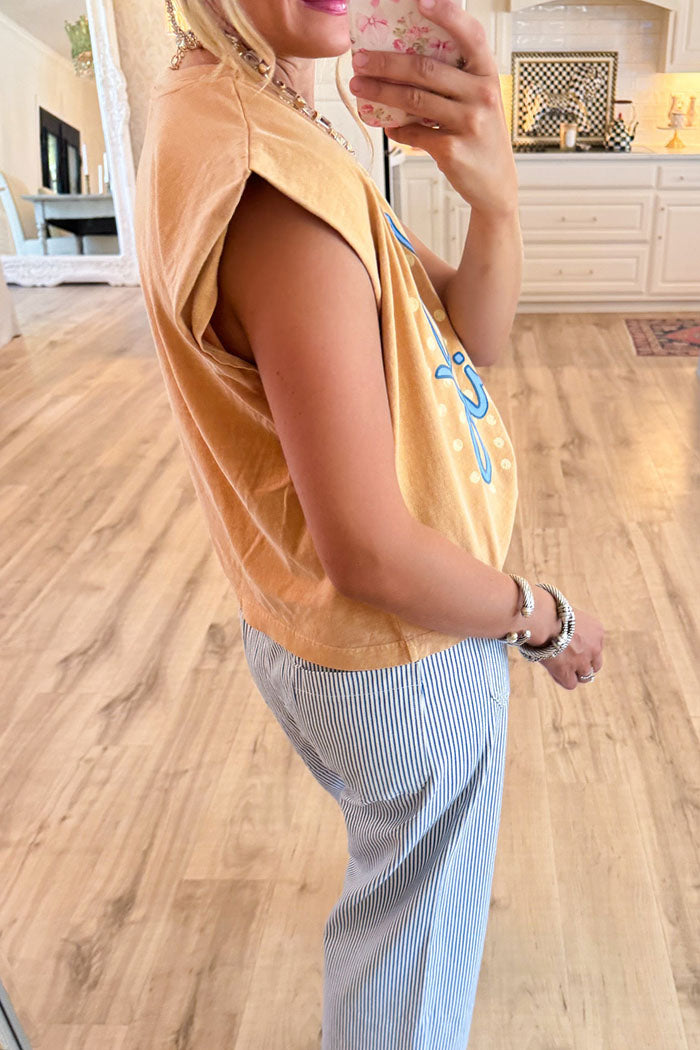 Pray Big Printed Muscle Tee