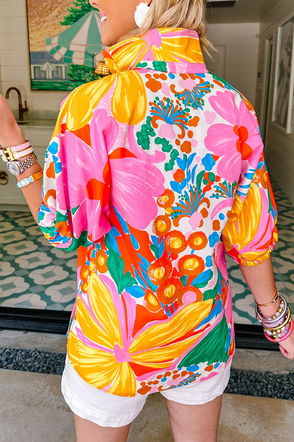 Dolman Sleeves Floral Top