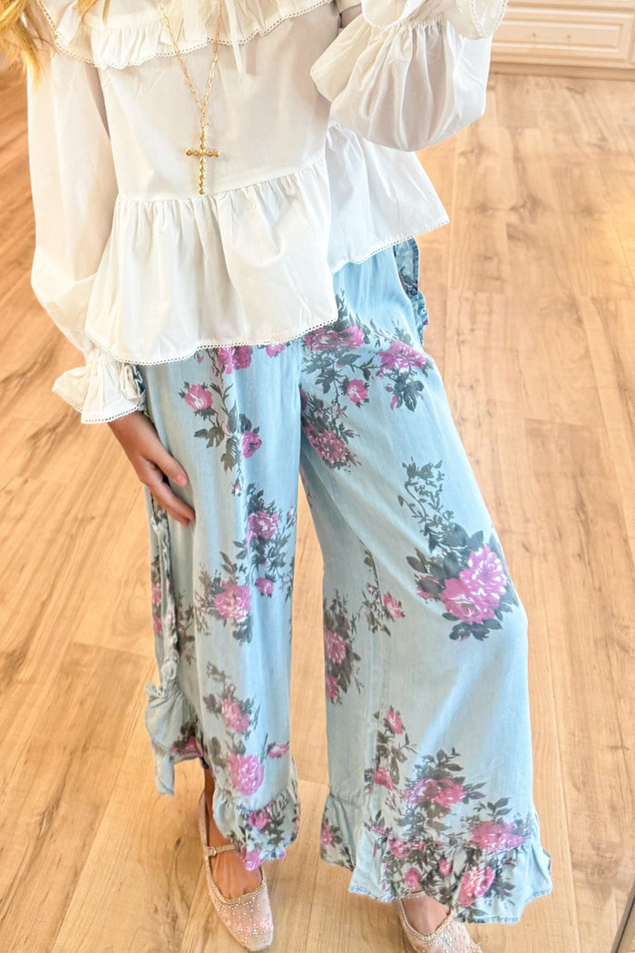 Floral Printed Loose Fit Pants