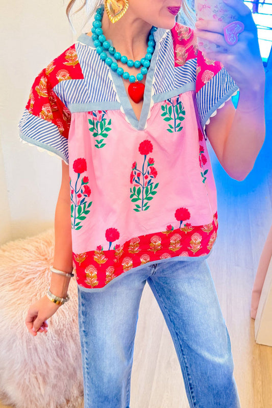 Floral Short Sleeve Top