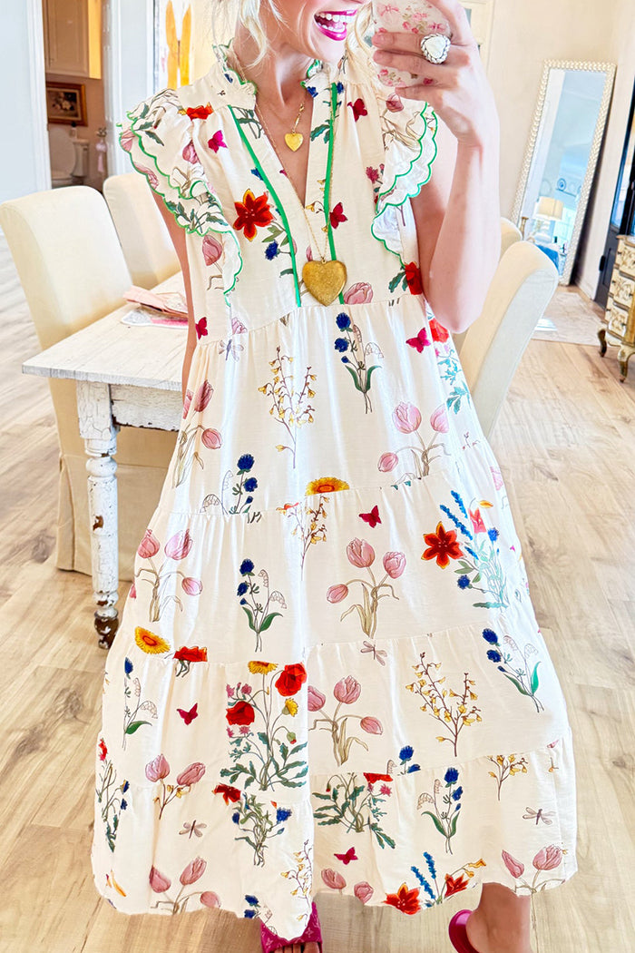 Floral Ruffle Tiered Maxi Dress