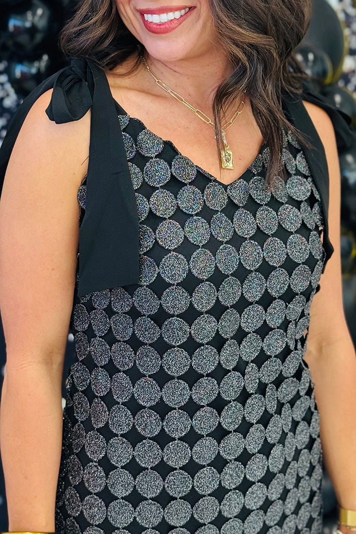 Circular Sequins Midi Dress