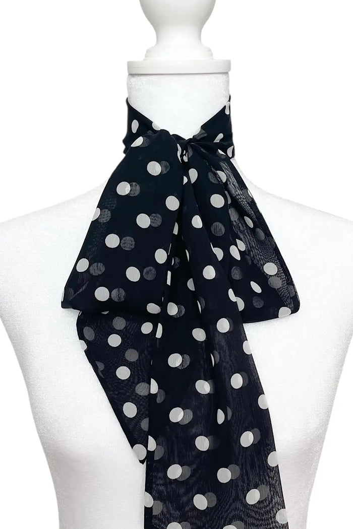 Black Polka Dot Scarf