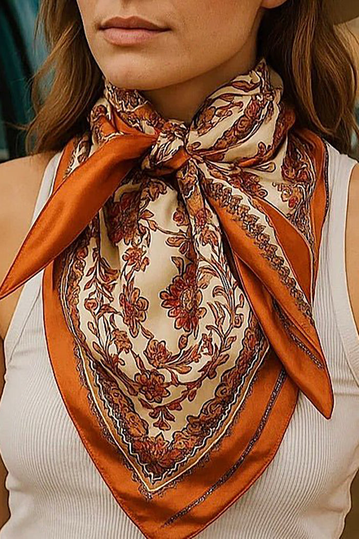 Vintage Botanical Paisley Scarf