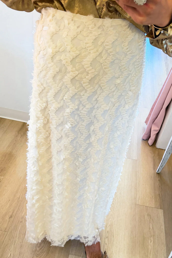 Sequin Texture Maxi Skirt