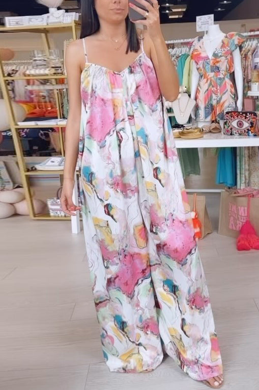 Casual Strap Wide Leg Jumpsuit