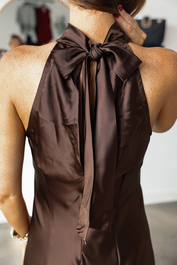 Sleeveless Tie Back Maxi Dress