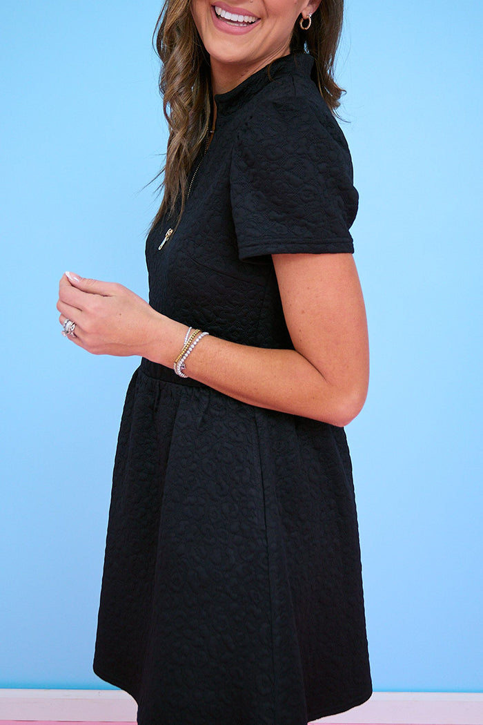 Puff Sleeve Drop Waist Dress
