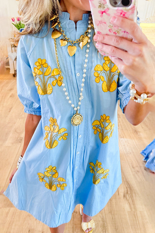 Button Front Pocket Shirt Dress